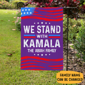 We Stand With Kamala Harris, Personalized House Flag, Election 2024