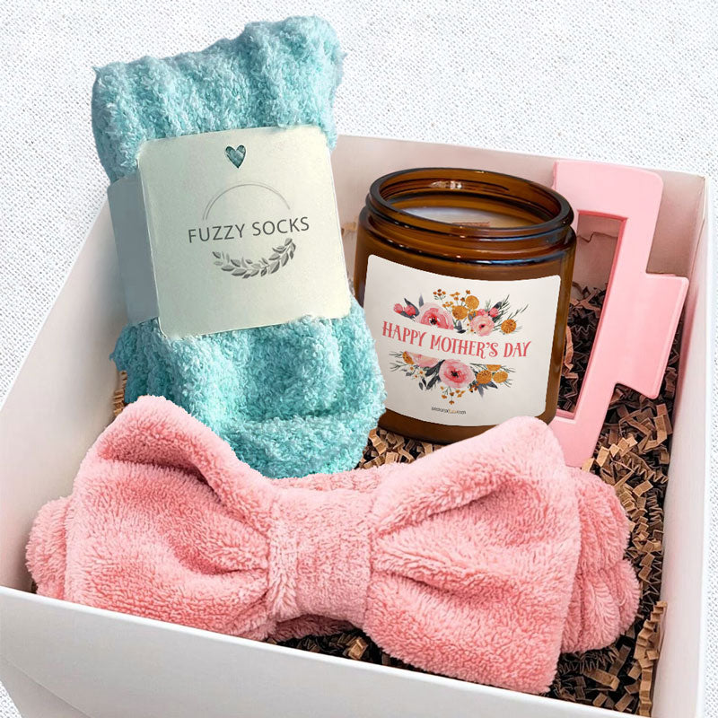 Gift Box For Mom, Including Candle, Hairpin, Hairband, Socks, Birthday Gift