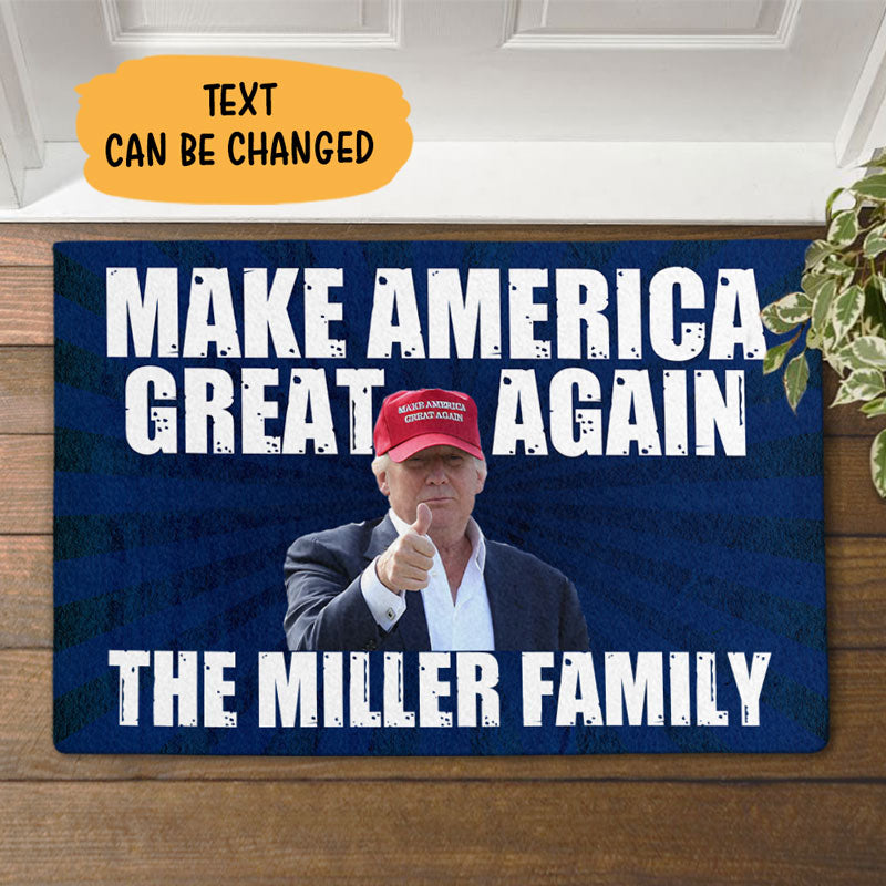 Make America Great Again No Trespassing Trump, Personalized Doormat, Trump Doormat, Election 2024