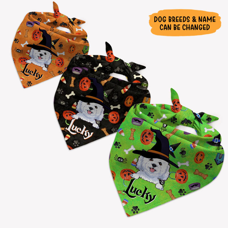 Halloween Dog Bandana, Personalized Bandana, Custom Gift For Dog