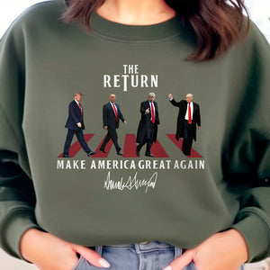 The Return Make American Great Again Trump Walking, Trump Homage, Trump Shirt. Election 2024