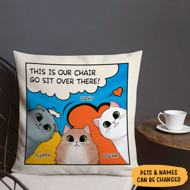 This Is Our Couch Sit Over There Comics Style, Personalized Pillow, Custom Gift For Pet Lovers