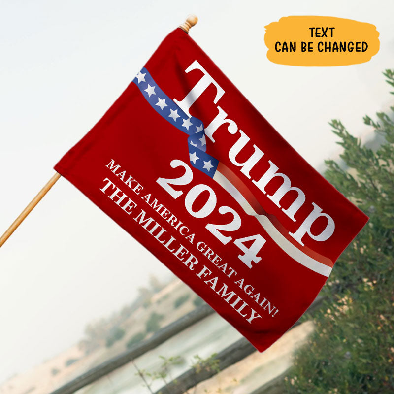 Make American Great Again Trump, Personalized House Flag, Custom Gift For Trump Fans, Election 2024