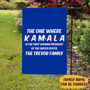 First Woman President Kamala Harris, Personalized House Flag, Election 2024