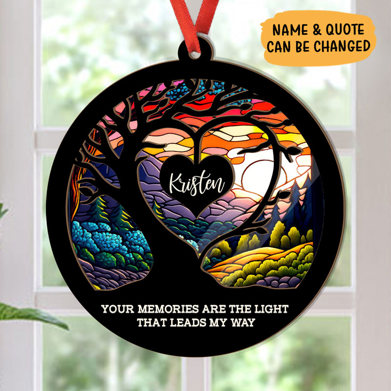 Loss Of Family, Personalized Suncatcher Ornament, Sympathy Gift, Remembrance Gift, Memorial Gift