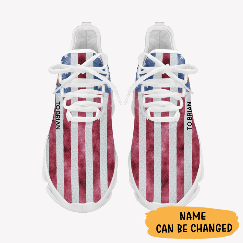 Never Surrender Trump MaxSoul Shoes, Personalized Sneakers, Gift For Trump Fans, Election 2024