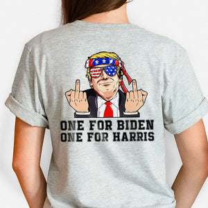 One For Biden One For Harris, Personalized Back Shirt, Trump Shirt, Election 2024