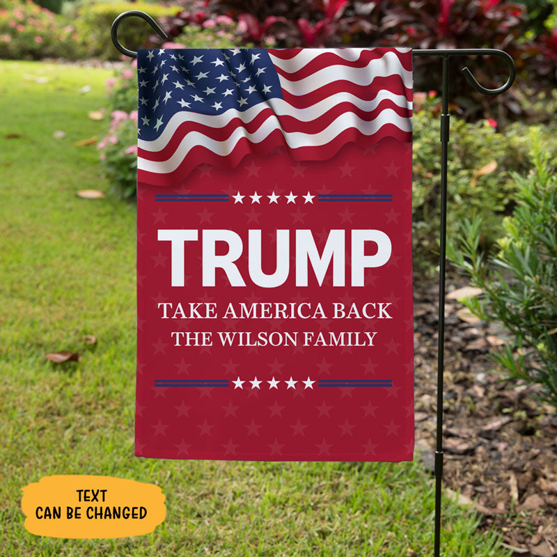 Trump Custom Text Flag, Personalized Garden Flag, Gift For Trump Fans, Election 2024