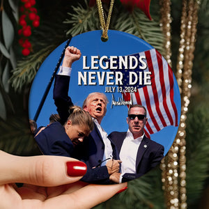 Legend Trump Never Die, Trump Assassination, Trump Ornaments, Election 2024