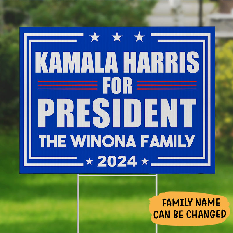 Kamala Harris For President 2024, Personalized Yard Sign, Kamala Harris Yard Sign, Election 2024