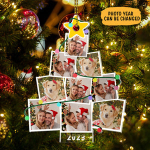 Custom Photo Family Christmas Tree, Personalized Shape Ornaments, Family Gifts, Christmas Ornament