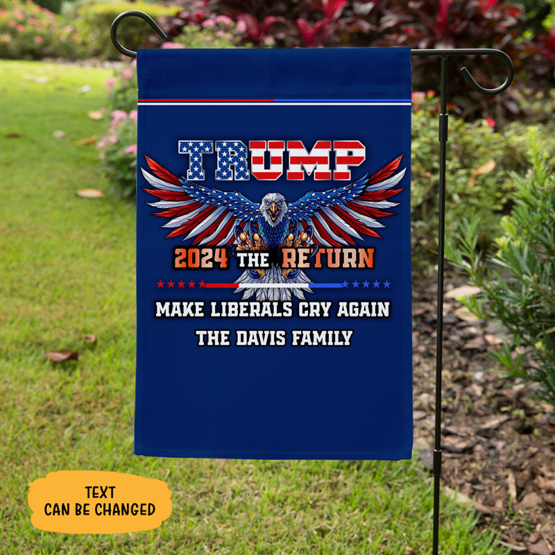 Trump 2024 The Return, Personalized Garden Flag, Home Decoration, Election 2024