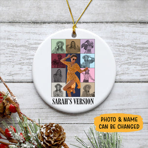 Eras Tour Style Ornament, Personalized Ornaments, Custom Photo