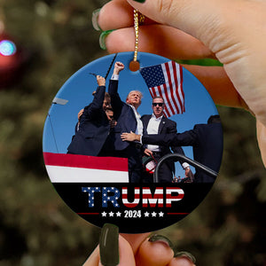 Trump Assassination Attempt, Trump Fight, Trump Ornaments, Election 2024