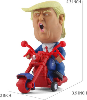 Donald Trump Riding Motorcycle Toy Figure, Gift for Trump Fans, Election 2024