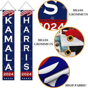 3 Pcs Kamala Harris 2024 Banner, Gift For Kamala Harris Supporters, Election 2024