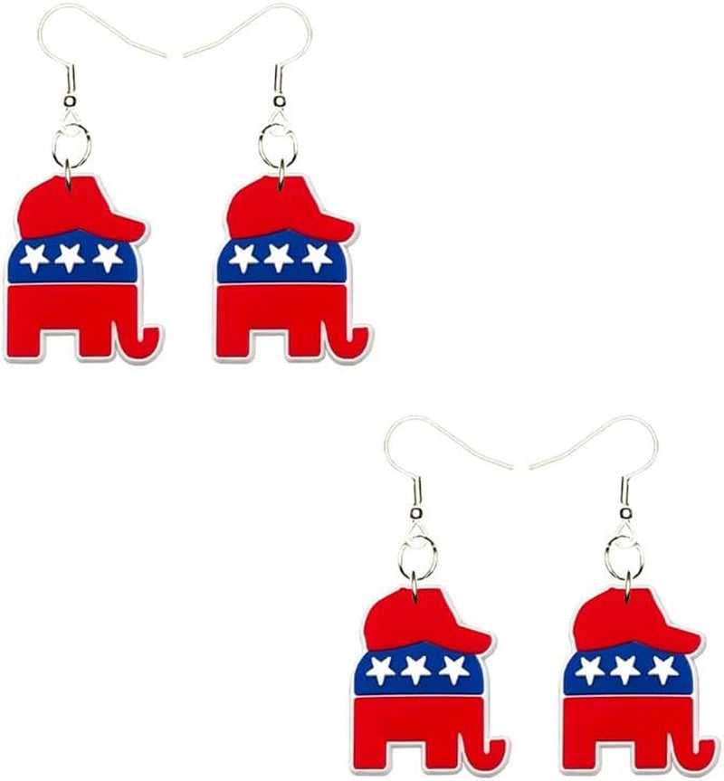 Republican Elephant Earrings, Election 2024