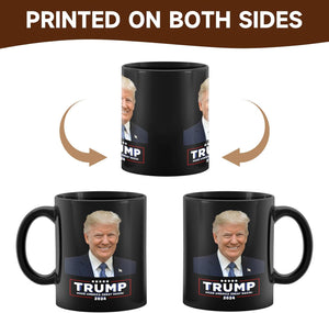 Make America Great Again Black Mug, Gift For Trump Fans, Election 2024