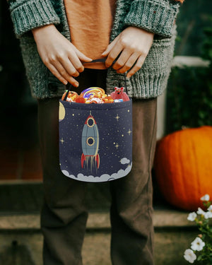 Halloween Trick or Treat Candy Bags, Outer Exploration Rocket Spaceship, Halloween Candy Bags