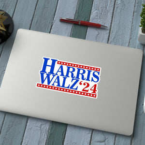 Kamala Harris Walz, Harris Walz '24 Sticker Decal Multiple Colors and Sizes 