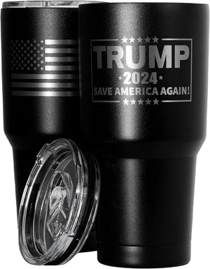 Save America Again Travel Tumbler, Gift For Trump Fans, Election 2024