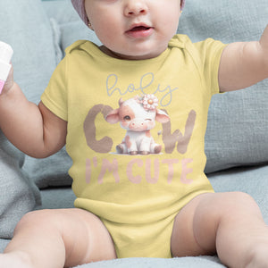 Holy Cow I'm Cute, Personalized Baby Clothes, Custom Baby Onesies, Baby Shower Gifts