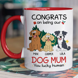 Congrats On Being My Dog Dad Dog Mom, Personalized Ceramic Mug, Gift For Dog Lovers