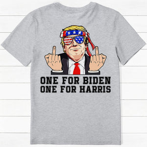 One For Biden One For Harris, Personalized Back Shirt, Trump Shirt, Election 2024