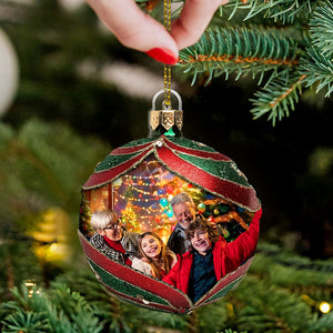 Custom Photo Family Makes Joyful Memories, Personalized Shape Ornament, Family Ornament