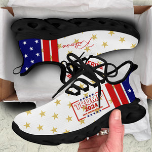 Trump Golden MaxSoul Shoes, Personalized Sneakers, Gift For Trump Fans, Election 2024