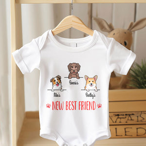 New Best Friend, Personalized Baby Clothes, Custom Baby Onesies, Baby Shower Gifts, Gift For Dog Lovers, Custom Photo