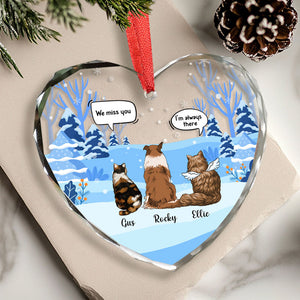 Still Talk About You Dog Cat, Personalized Heart Glass Ornament, Dog Ornament, Gifts For Pet Lovers