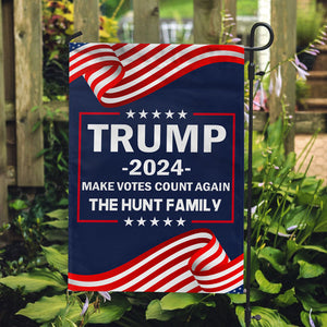 Make Votes Count Again Trump 2024, Personalized Garden Flag, Home Decoration, Election 2024