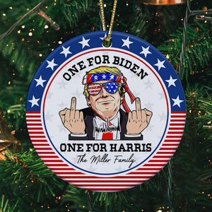 One For Biden One For Harris, Personalized Ornaments, Trump Ornament, Election 2024