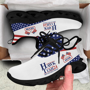 Hawk Tuah Spit On That Thang MaxSoul Shoes, Personalized Sneakers, Election 2024