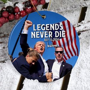 Legend Trump Never Die, Trump Assassination, Trump Ornaments, Election 2024