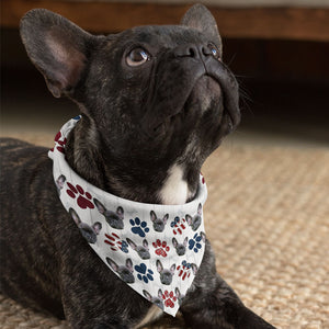 Patriotic Pattern Bandana, Personalized Bandana, Custom Gifts For Dog, Custom Photo