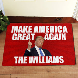 Make America Great Again No Trespassing Trump, Personalized Doormat, Trump Doormat, Election 2024