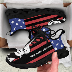 Trump Make America Great Again MaxSoul Shoes, Personalized Sneakers, Gift For Trump Fans, Election 2024