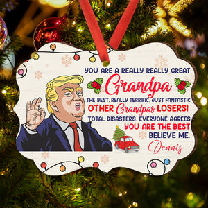 You Are A Really Really Great Dad Mom Trump, Personalized Shape Ornaments, Trump Ornaments, Election 2024