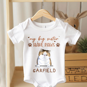 My Sibling Has Paws, Personalized Baby Clothes, Custom Baby Onesies, Baby Shower Gifts