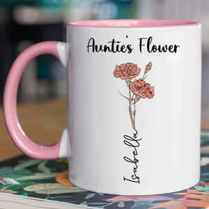 Flower Garden, Personalized Accent Mug, Birthday Gift, Mother's Day Gifts