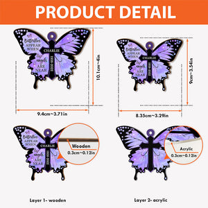 Butterflies Appear, Personalized Suncatcher Ornament, Car Hanger Memorial Gifts