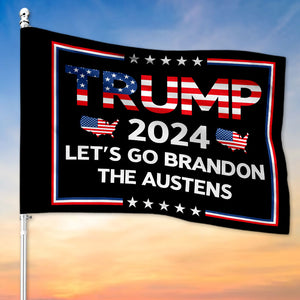 Let's Go Brandon Trump 2024, Personalized House Flag, Home Decoration, Election 2024