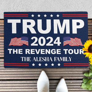 Trump The Revenge Tour, Personalized Doormat, Home Decoration For Trump Fans, Election 2024