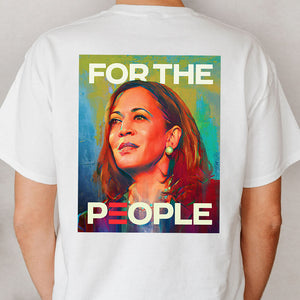 Kamala Harris For The People Retro, Kamala Harris Backprint Light Shirt, Gift For Kamala Harris Supporters, Election 2024