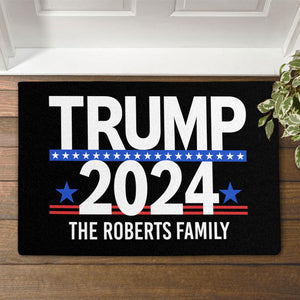 Custom Family Name Trump 2024, Trump Doormat, Personalized Doormat For Trump Fan, Election 2024