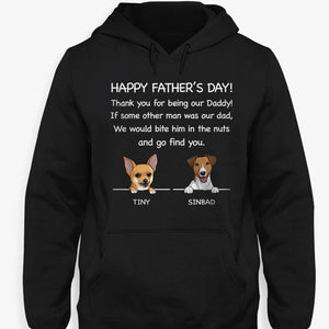 Thank You For Being My Daddy Dark Shirt, Personalized Shirt, Gifts For Dog Lovers, Custom Photo
