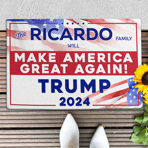 Trump Make America Great Again, Personalized Doormat, Home Decoration For Trump Fans, Election 2024