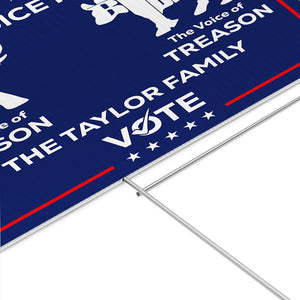 The Voice Of Reason Trump, Personalized Yard Sign, Trump Yard Sign, Election 2024